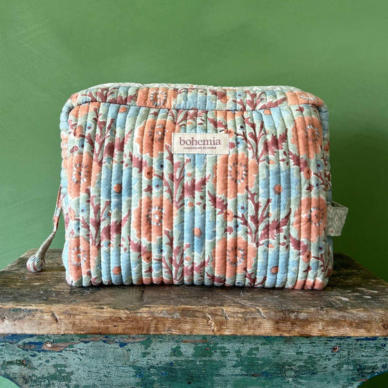 Floribunda Washbag, Duck Egg