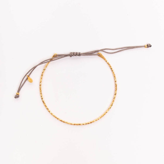 Gold Luna Twist Bracelets Dark Grey