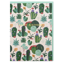  'Happy Birthday' - Cacti pattern card