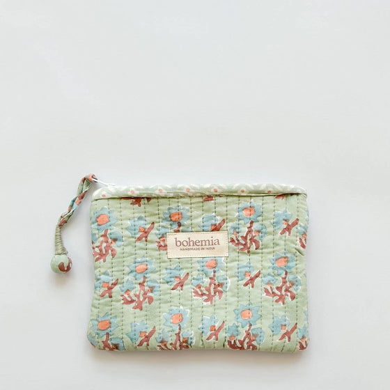 Posie Zip Pouch, Duck Egg