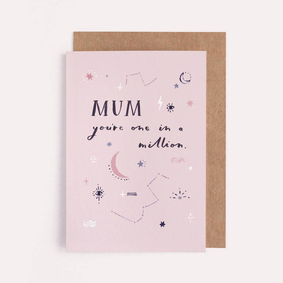 Mum in a Million Card | Female Birthday - Chobham Flowers #