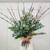 Pussy Willow & Eucalyptus | Handtied Bouquet - Chobham Flowers #Neutral