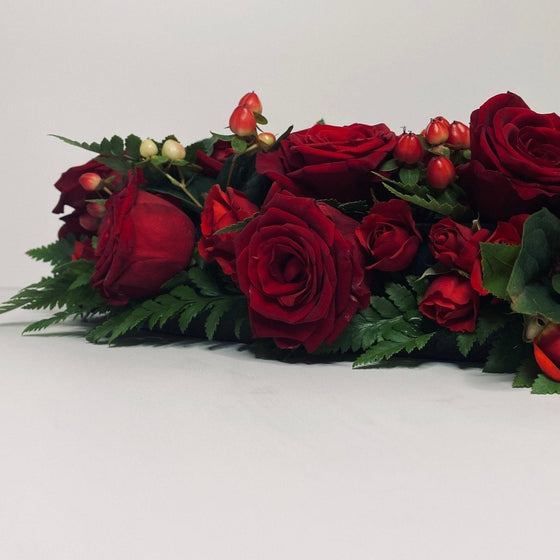 Red Rose Heart - Funeral Flowers - Chobham Flowers #16 Inch