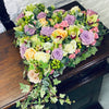Vibrant Rose Heart - Funeral Flowers - Chobham Flowers #14 Inch